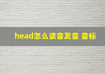 head怎么读音发音 音标